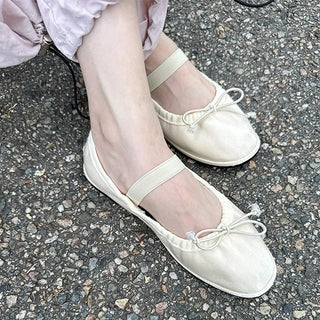Shirring flat shoes