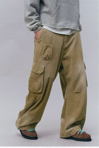 [Monterest] Washed Corduroy Wide Leg Work Pants