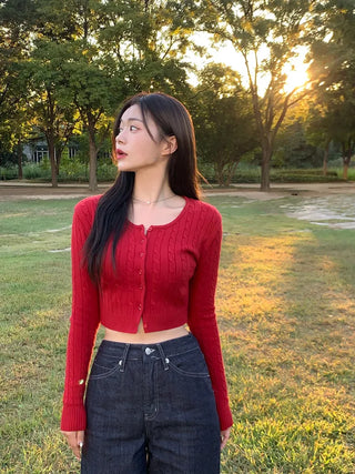 -3kg Slim Cropped Cardigan (7 colors)