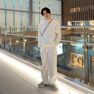 Side pintuck cotton pants