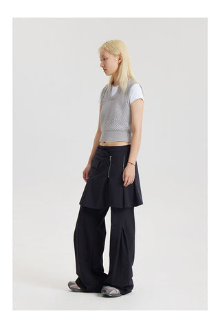 CONP Knitted mesh tight vest (gray)