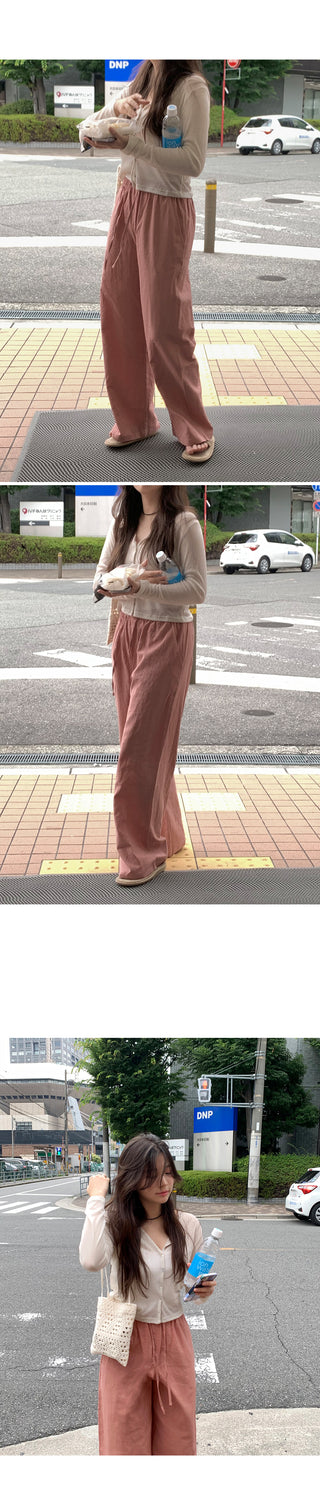 Wood Linen Wide Pants - 6 Colors