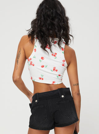 Leita Belted Micro Skort Washed Black Denim