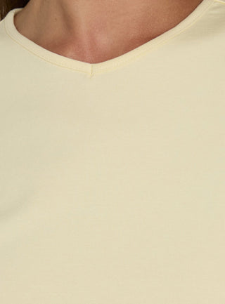 Nakota V Neck Cinched Tee Butter Yellow