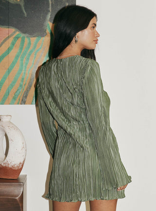 Malop Long Sleeve Mini Dress Sage