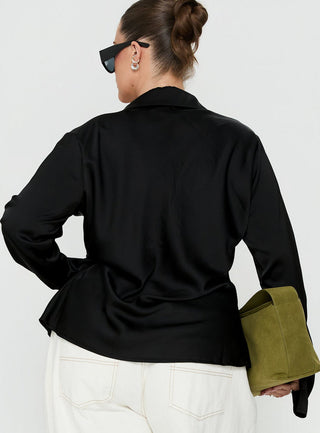 Way Life Goes Long Sleeve Top Black Curve