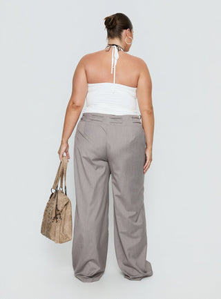 Just Have Fun Wide Leg Pant Grey Curve