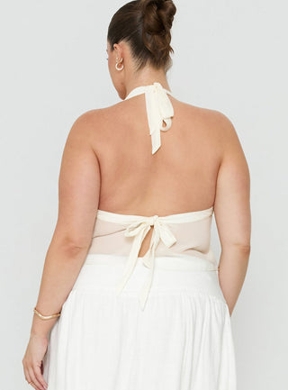 Finesse Halter Top Yellow Curve