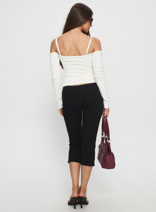 Baseline Rib Capri Pants Black Petite