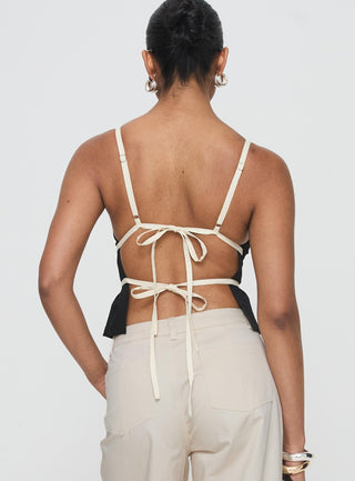 Daxon Top Black  Cream