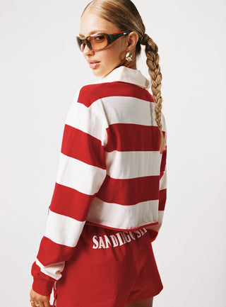 SDSU Rugby Polo Red  White