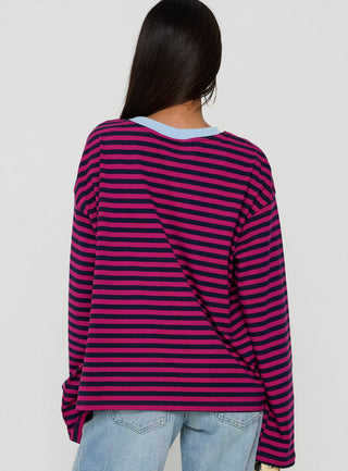 Art Archives Long Sleeve Graphic Top Multi Stripe