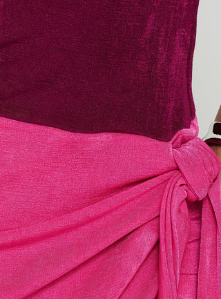 Tiffeni Strapless Ruched Mini Dress Plum / Pink