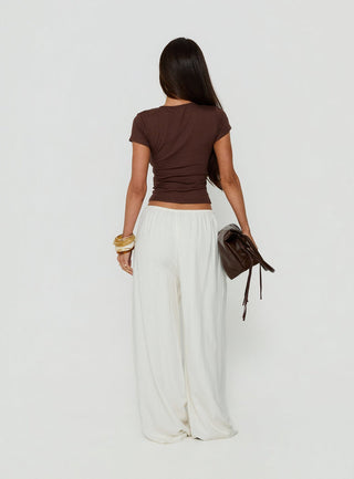 Peacemaker Tie Waist Relaxed Pants Off-White