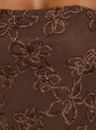 Mimosie Strapless Mini Dress Brown