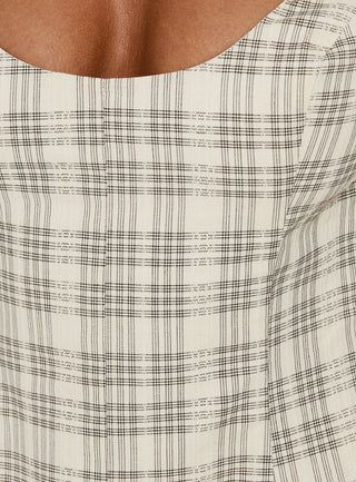 Bowee Fit And Flare Mini Dress Check