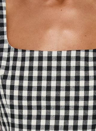 Orivelle Tie Back Playsuit Black / White