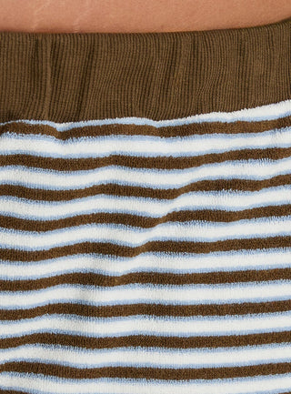 Selvina Terry Towelling Shorts Multi Stripe Curve