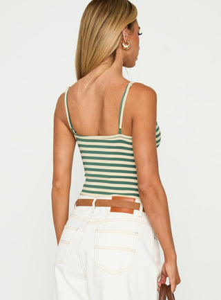 Like A Daydream Bodysuit Green  Cream