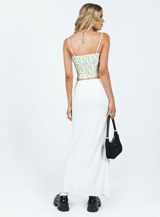 Jodie Maxi Skirt White