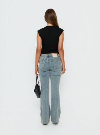Bethany Low Rise Bootleg Jeans Ice Wash