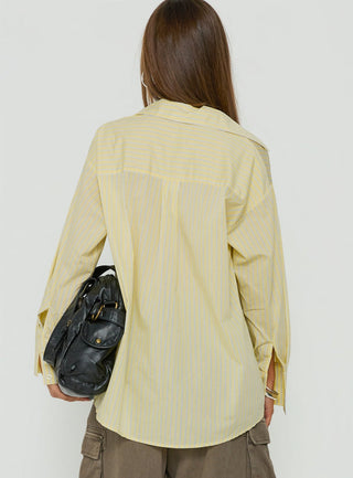 Izzybella Long Sleeve Shirt Yellow Stripe