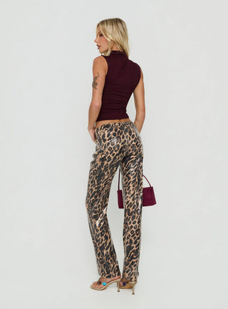 Heartbreaker Sequin Pants Leopard