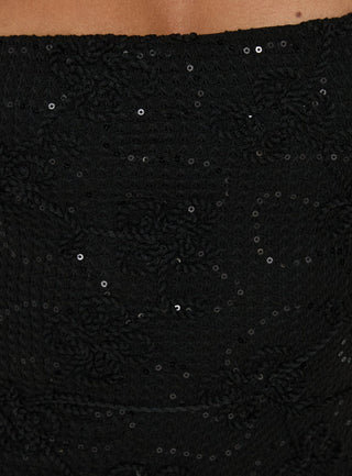 Yesemina Strapless Sequin Mini Dress Black