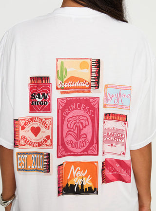 Matchbox Collection Graphic Tee White  Multi