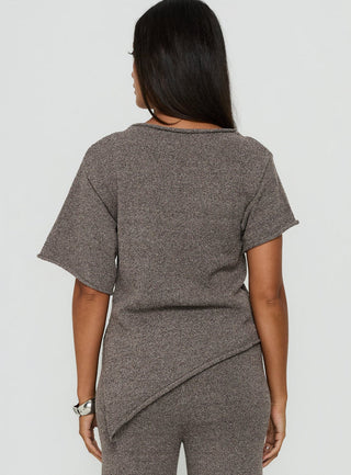 Amelise Knit Poncho Mocha