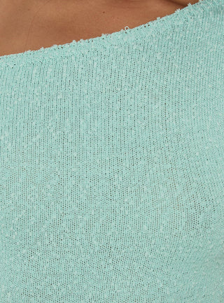 Coreina One Shoulder Mini Dress Aqua