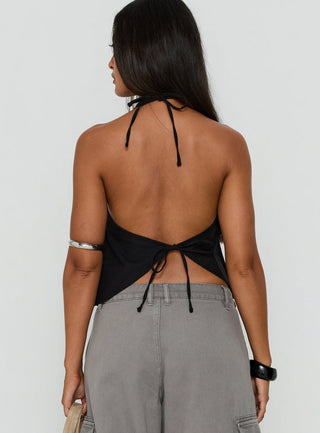 Faira Halter Top Black