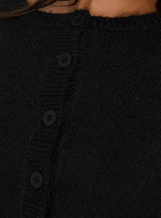 Dawsen Button Down Cardigan Black