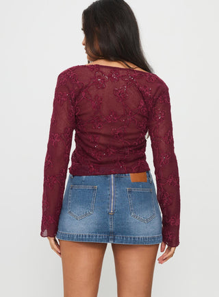 Darbi Denim Mini Skort Mid Blue