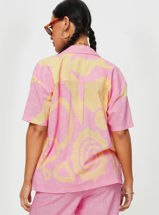 Sollene Top Pink  Yellow