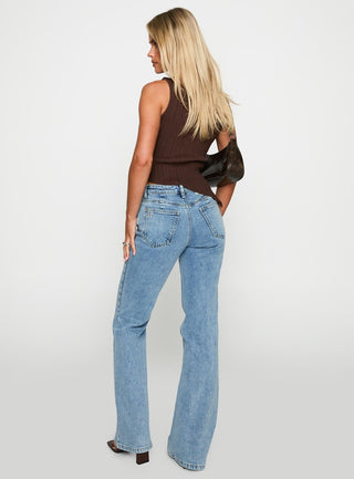 Magic Mirror Mid Rise Bootleg Jeans Ice Wash