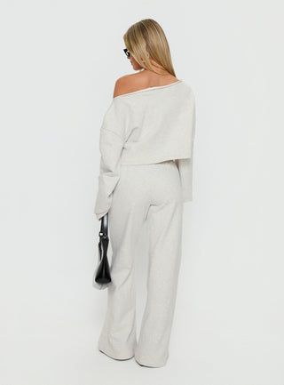 Peaks Flared Track Pants Snow Marle