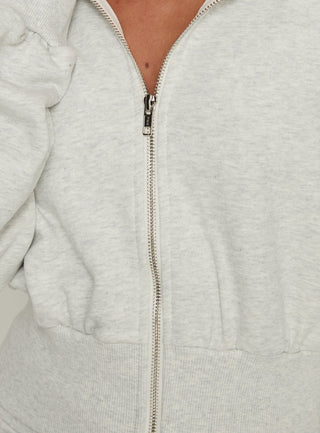 Daytime Cropped Blouson Hoodie Snow Marle