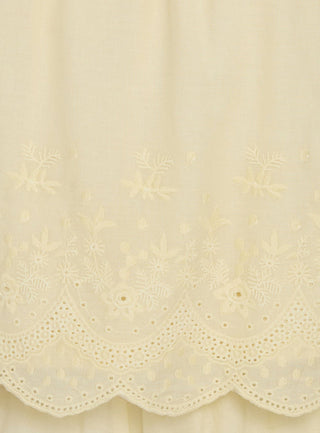 Madison Avenue Embroidered Detail Top Yellow