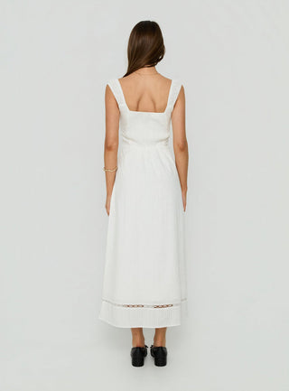 Garconne Textured Maxi Dress White
