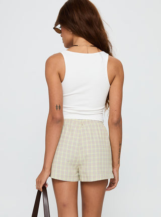 Star Blaze Shorts Green Check