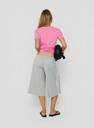 Sayllor Longline Sweatshorts Grey Marle