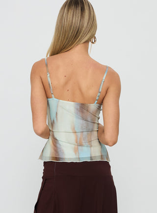 Bloomsbury Top Blue  Brown