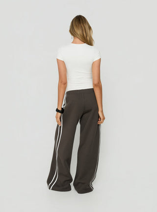 Kennah Wide Leg Sweat Pants Iron Grey