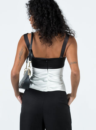 Chantell Top Black  Cream