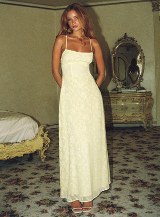 South Of France Maxi Dress Yellow Petite