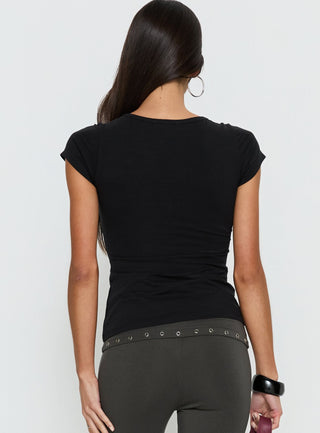 Ride Or Die Graphic Top Black  Yellow