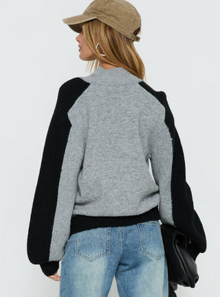 Asrar Jumper Grey  Black