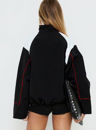 Shoreline Windbreaker Noir  White