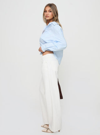 Ellanor Low Rise Straight Leg Jeans White Petite